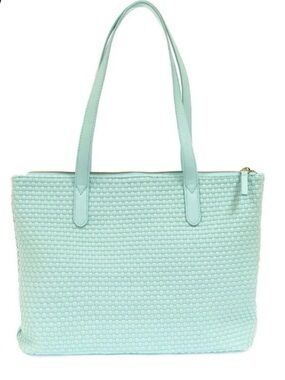 Joy Susan Shelly Woven Tote Bag in Agua